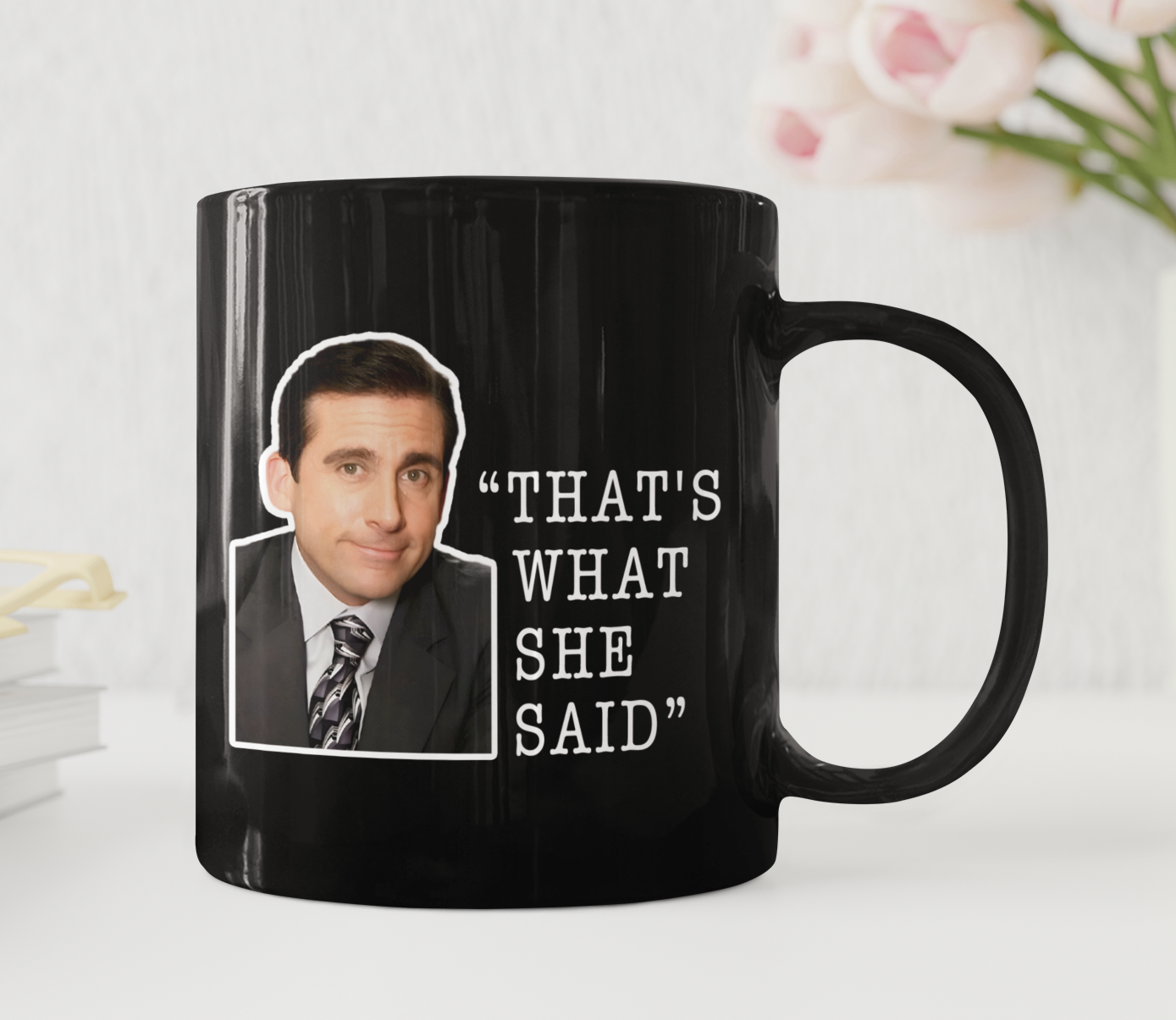 Taza That's What She Said - Taza Negra 11 oz - Tazas The Office - Tazas de series