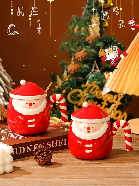 Taza Tierno Papá Noel con Tapa - Tazas Navideñas