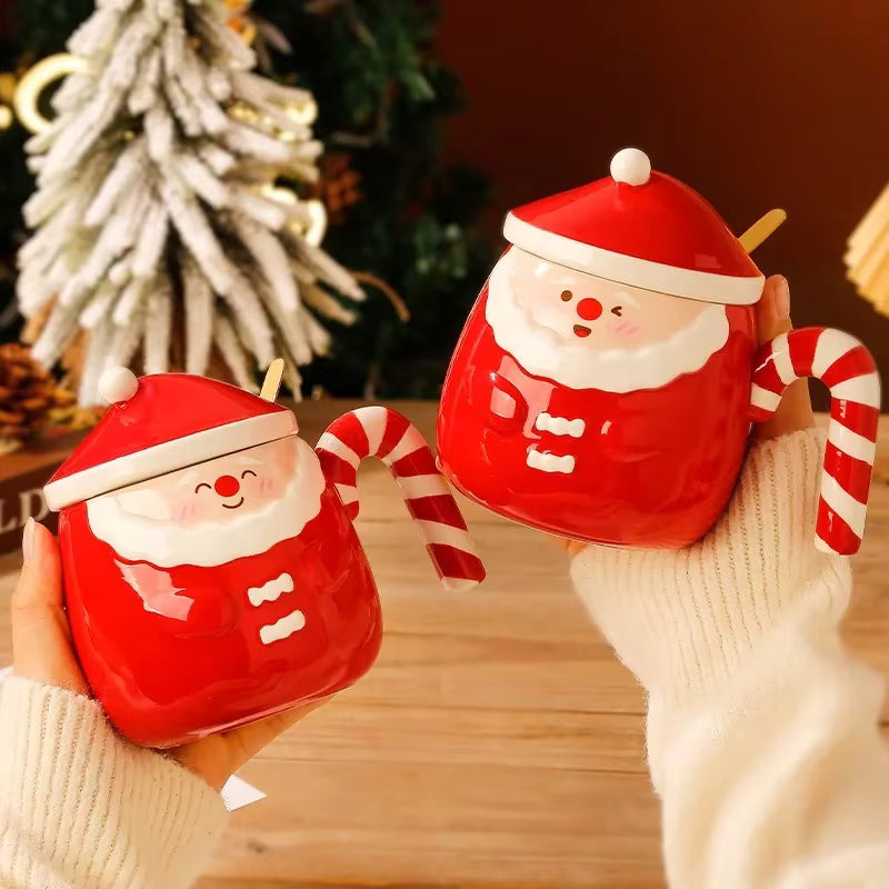 Taza Tierno Papá Noel con Tapa - Tazas Navideñas