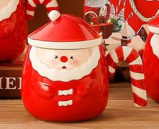 Taza Tierno Papá Noel con Tapa - Tazas Navideñas