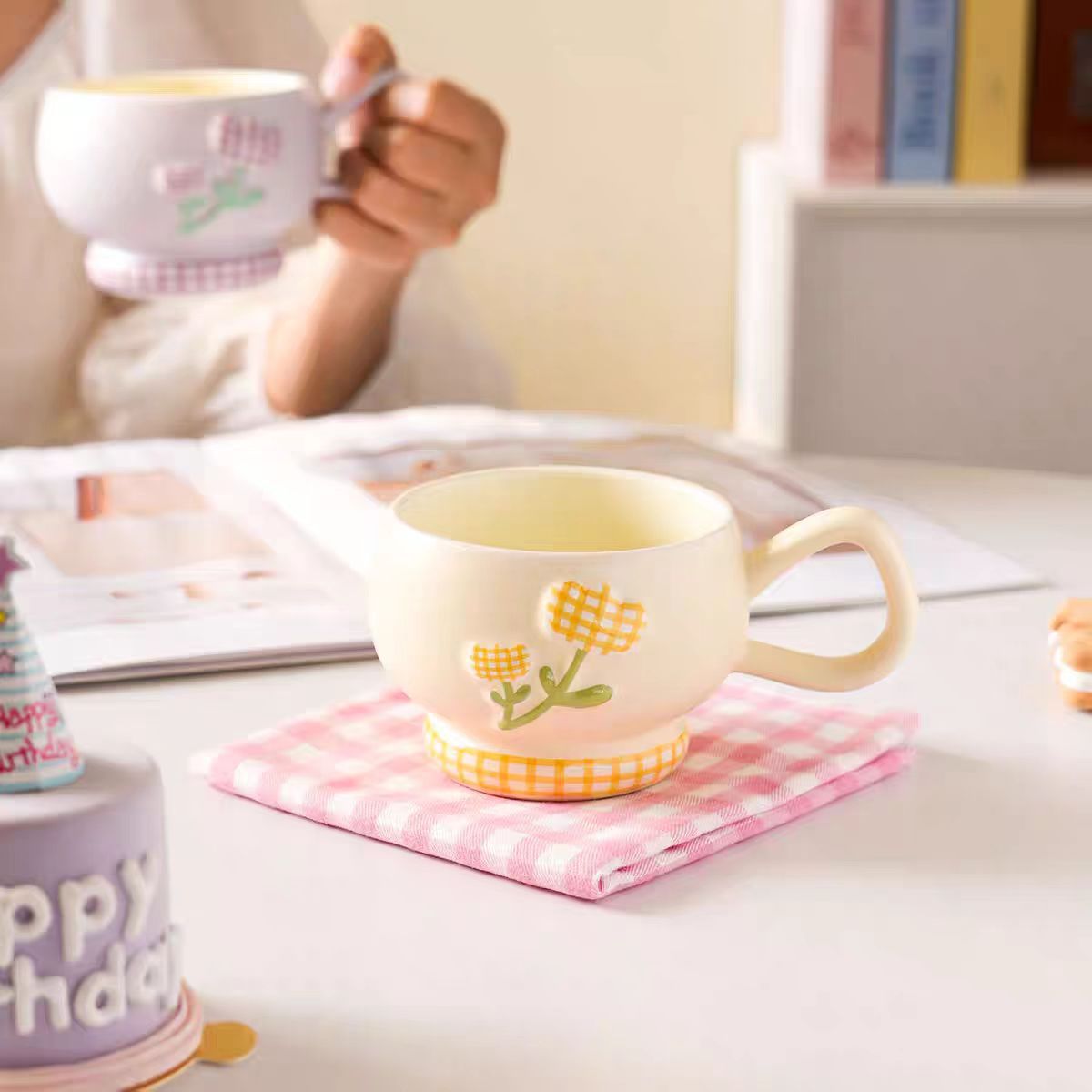 Taza Tipo Bowl de Tulipanes11