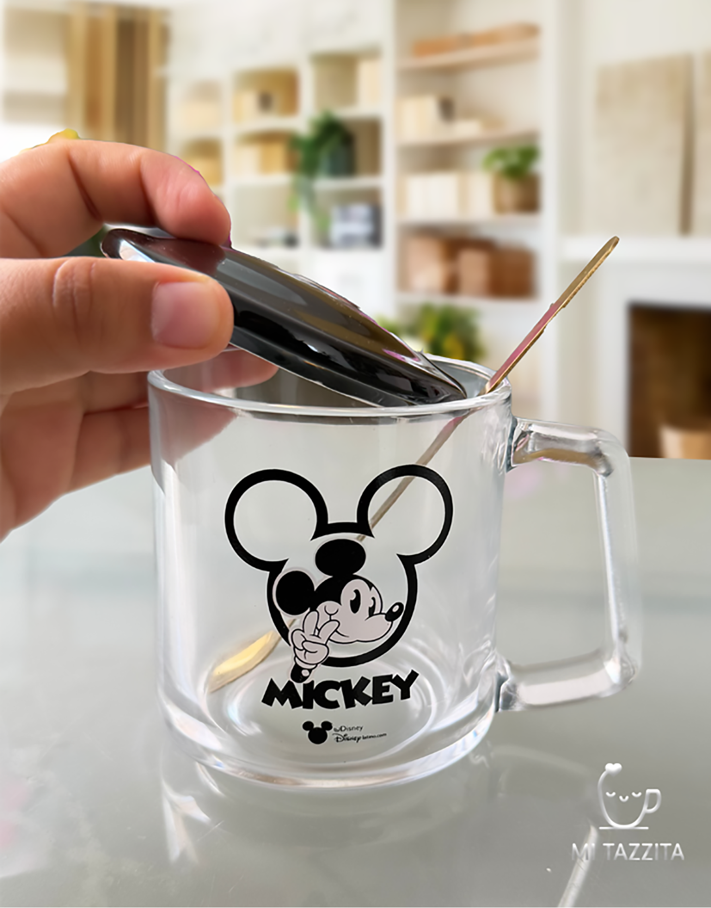 Taza Transparente de Mickey Mouse - Tazas Mickey & Minnie Mouse