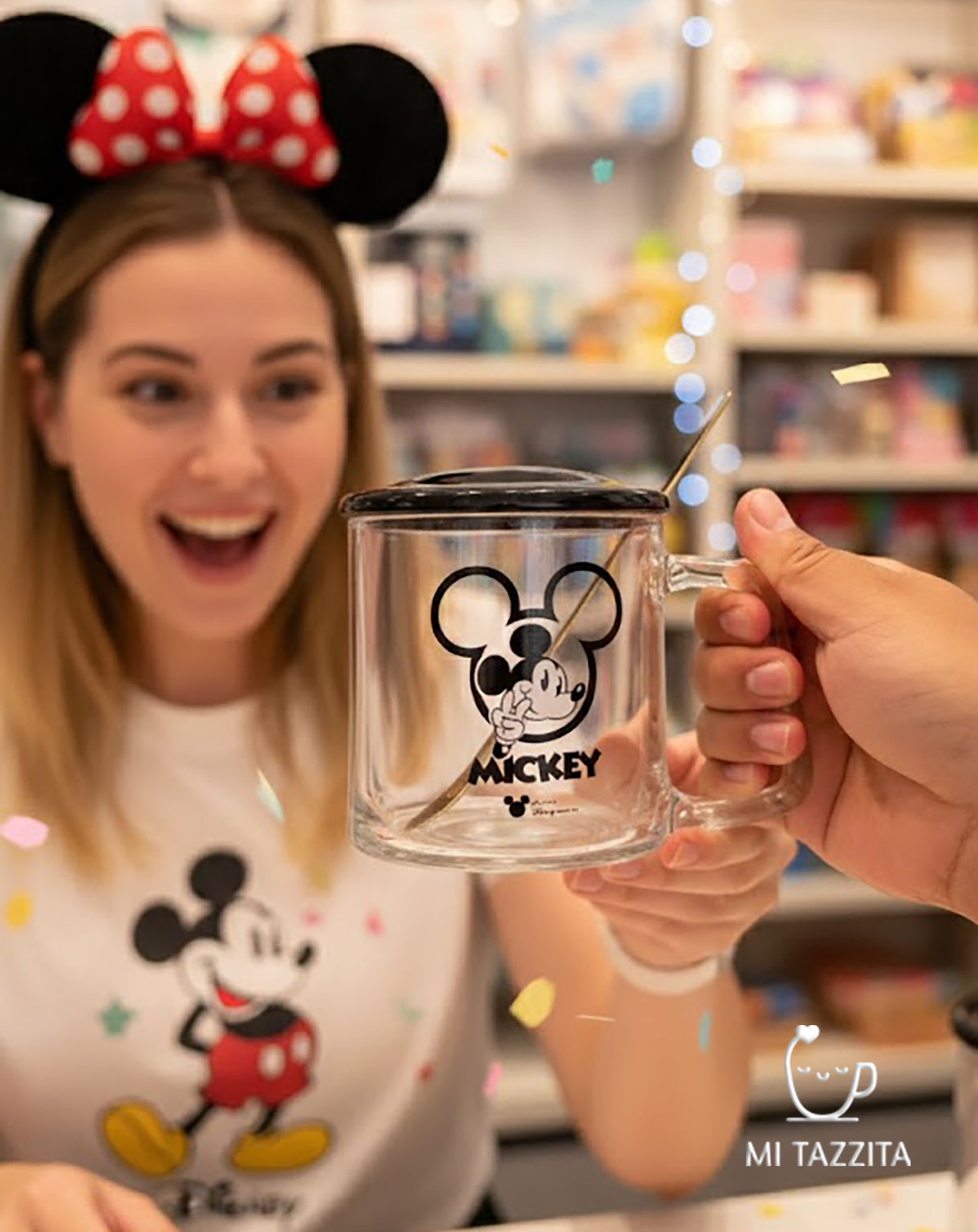 Taza Transparente de Mickey Mouse - Tazas Mickey & Minnie Mouse