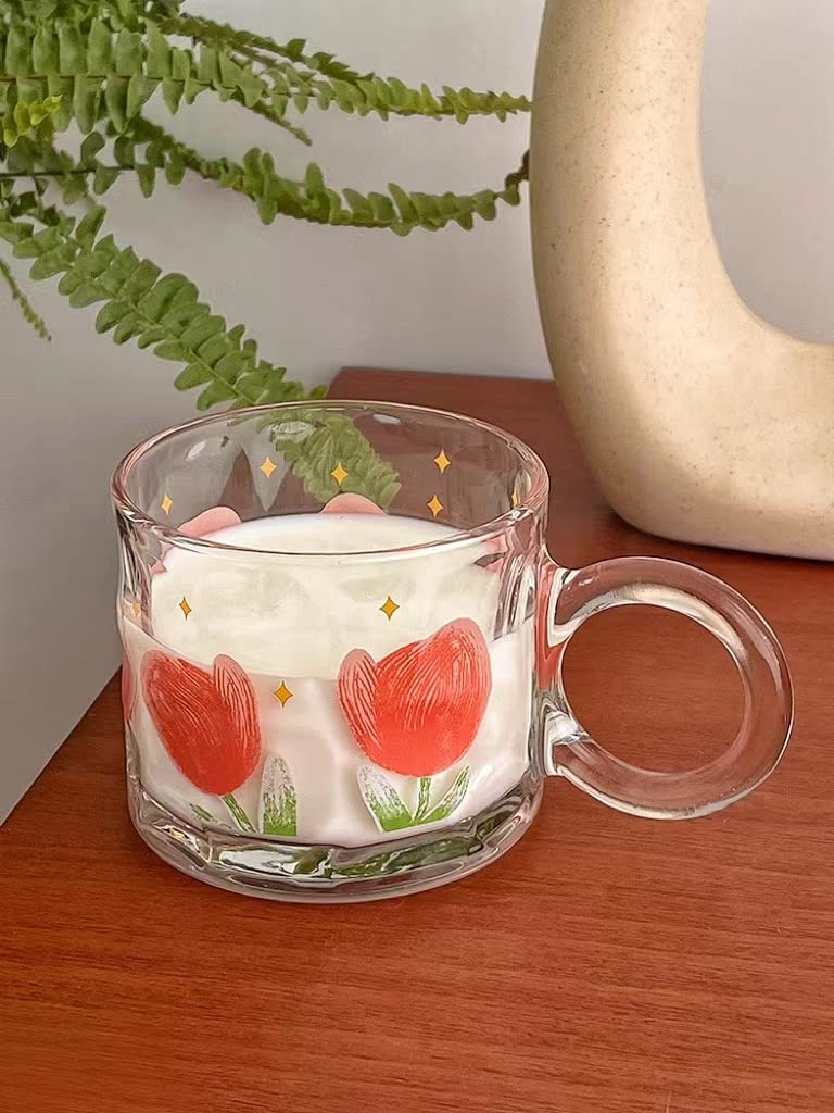 Taza Transparente de Tulipanes | Tazas para Ellas