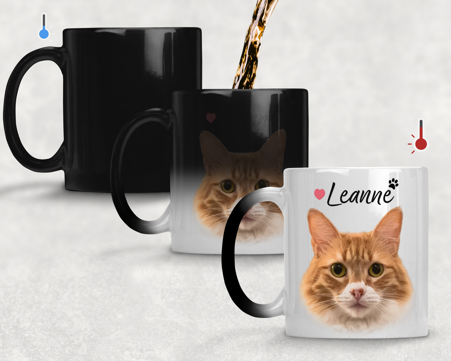 Taza Tu Gato en tu Taza Personalizada con Nombre - Taza  Mágica de 11 oz - Taza de Gatos