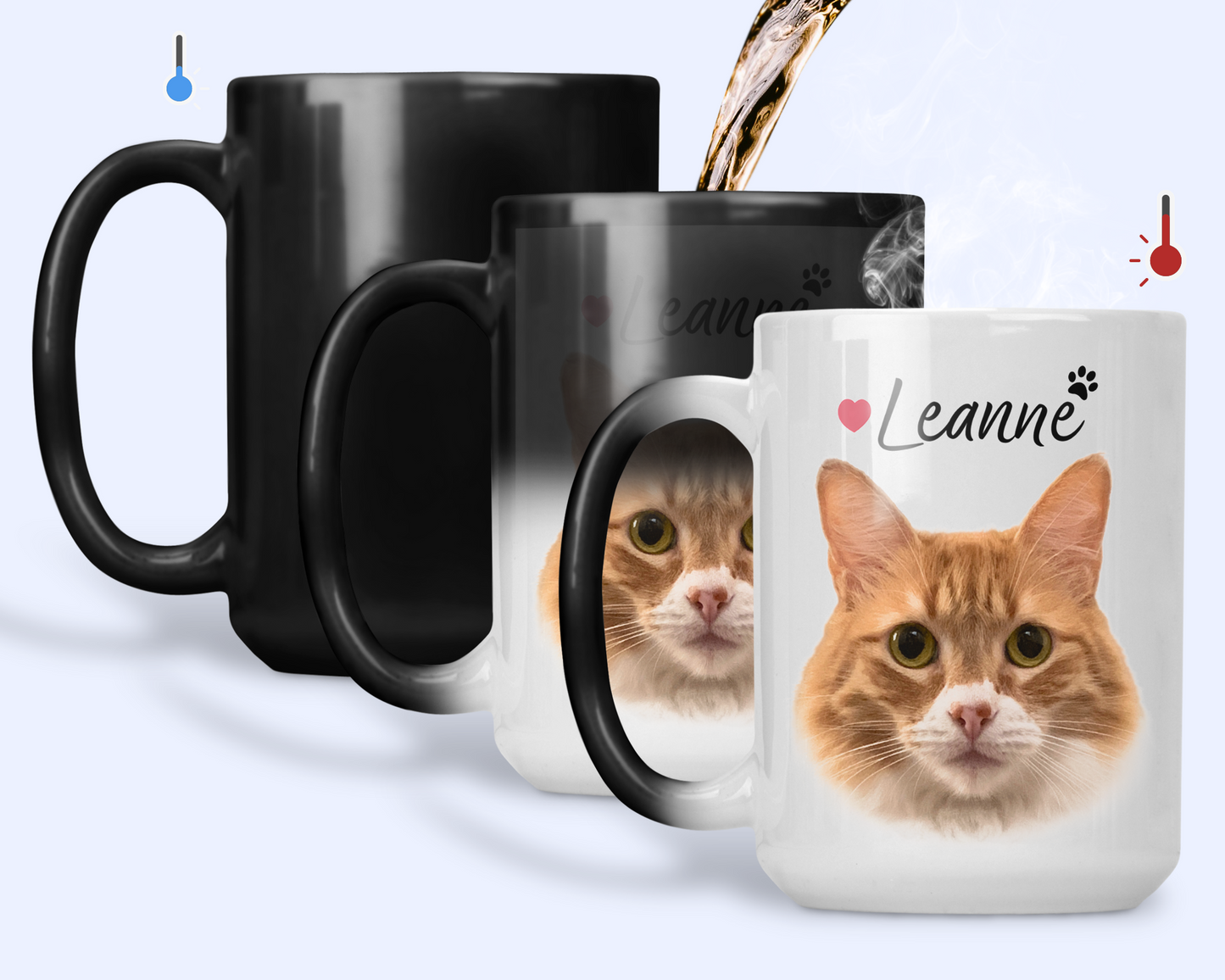 Taza Tu Gato en tu Taza Personalizada con Nombre - Taza  Mágica de 15 oz - Taza de Gatos