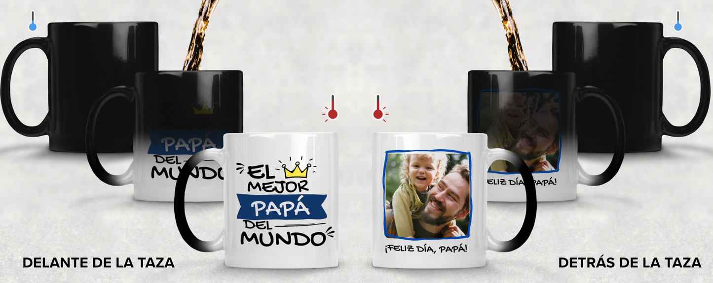 Taza Tu Papá y Tú en tu taza Personalizada - Taza Mágica 11 oz -Tazas Día del Padre - Tazas para Papá