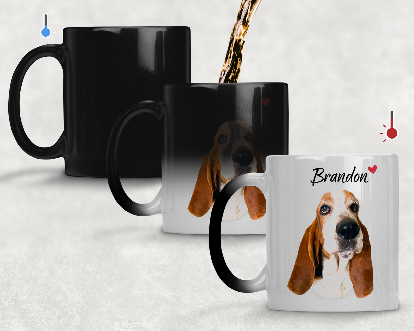 Taza Tu Perrito en tu Taza Personalizada con Foto y Nombre - Tazas de Perros - Taza Mágica de 11 oz 