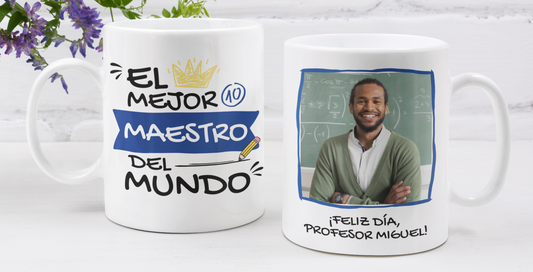 Taza Tu Profesor Favorito en tu taza Personalizada_Taza Blanca 11 oz-Tazas Día del Maestro -Taza Profesor