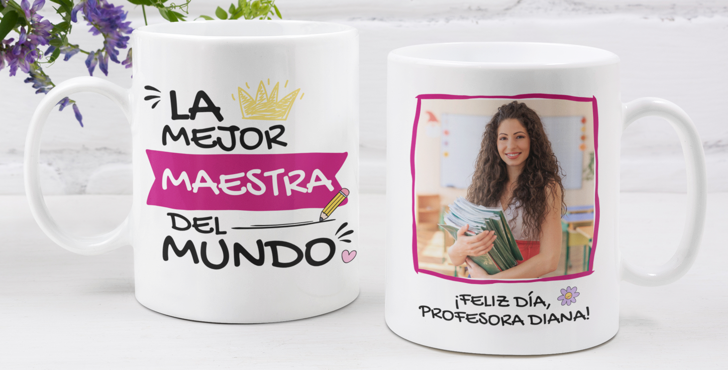 Taza Tu Profesora Favorita en tu taza Personalizada_-Taza Blanca 11 oz-Tazas Día del Maestro -Taza Profesor