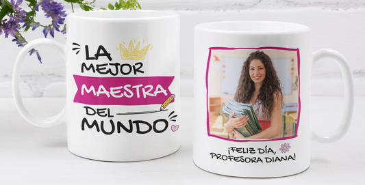 Taza Tu Profesora Favorita en tu taza Personalizada_-Taza Blanca 11 oz-Tazas Día del Maestro -Taza Profesor