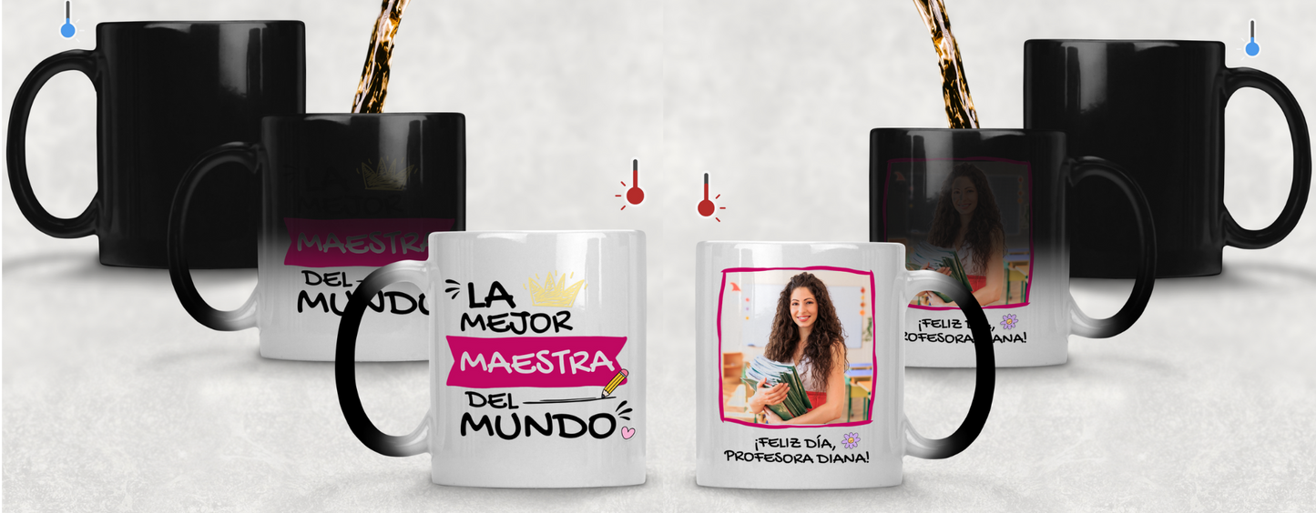 Taza Tu Profesora Favorita en tu taza Personalizada_-Taza Mágica11 oz-Tazas Día del Maestro -Taza Profesor