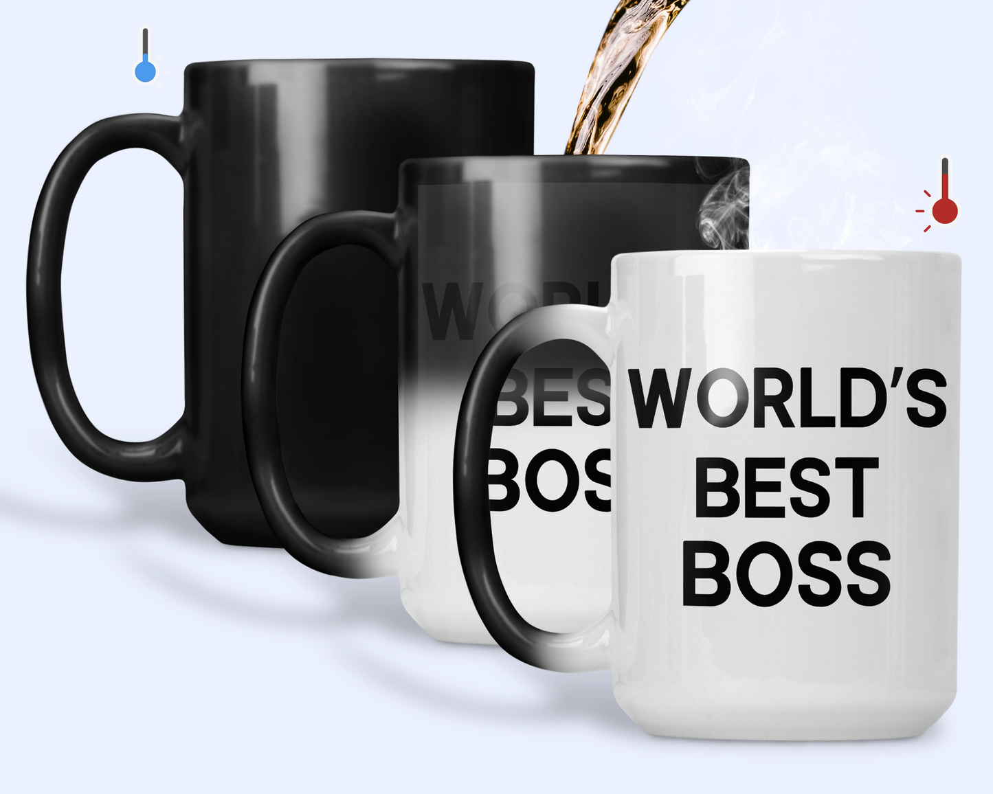 Taza World's Best Boss- Taza Mágica 15 oz - Taza de The Office- Tazas de series