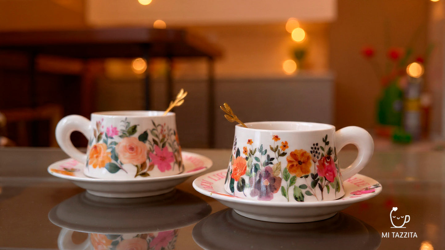 Taza con Diseño Floral  - Tazas para Ellas