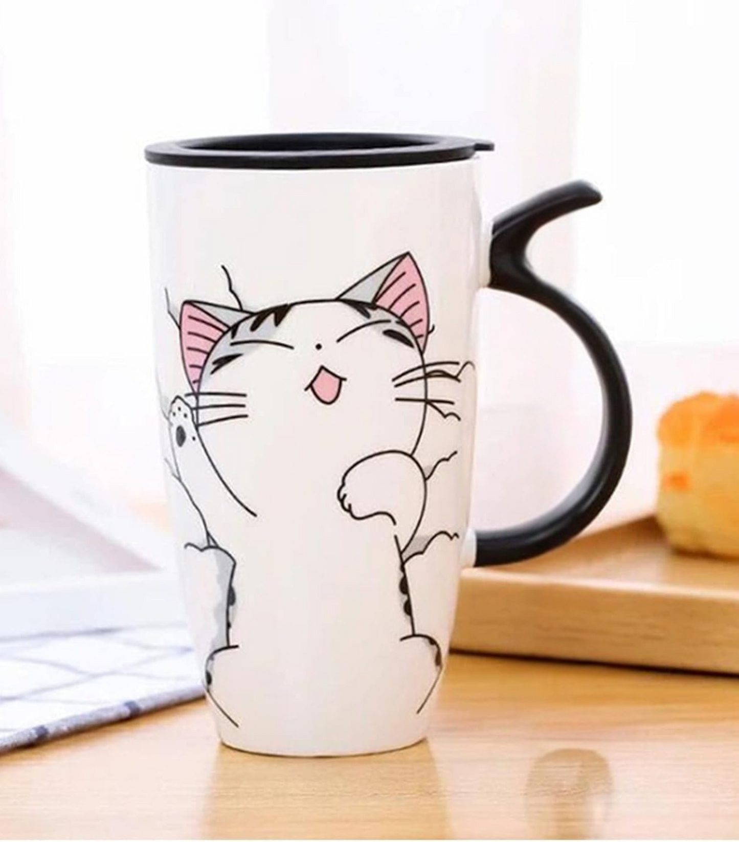 Taza de Gatito Chi Dormilón con Tapa - Taza Gatos