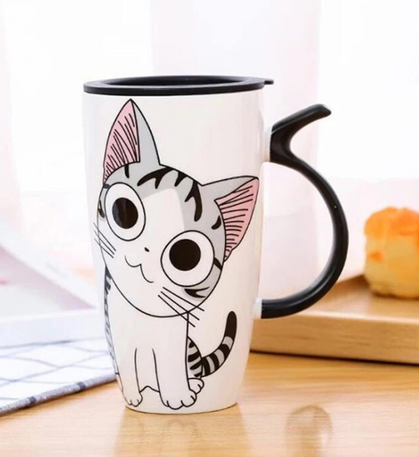 Taza de Gatito Chi Tierno con Tapa - Taza Gatos