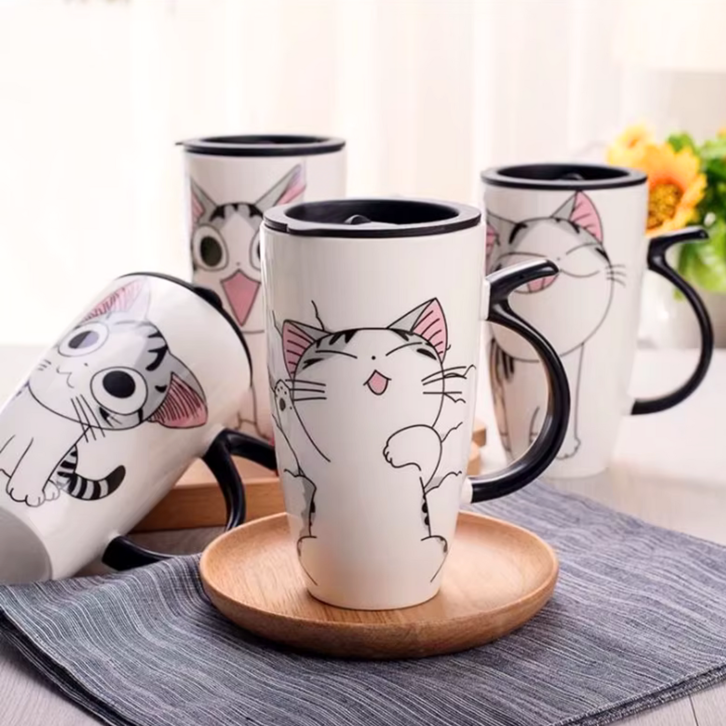 Taza de Gatito Chi con Tapa - Taza Gatos