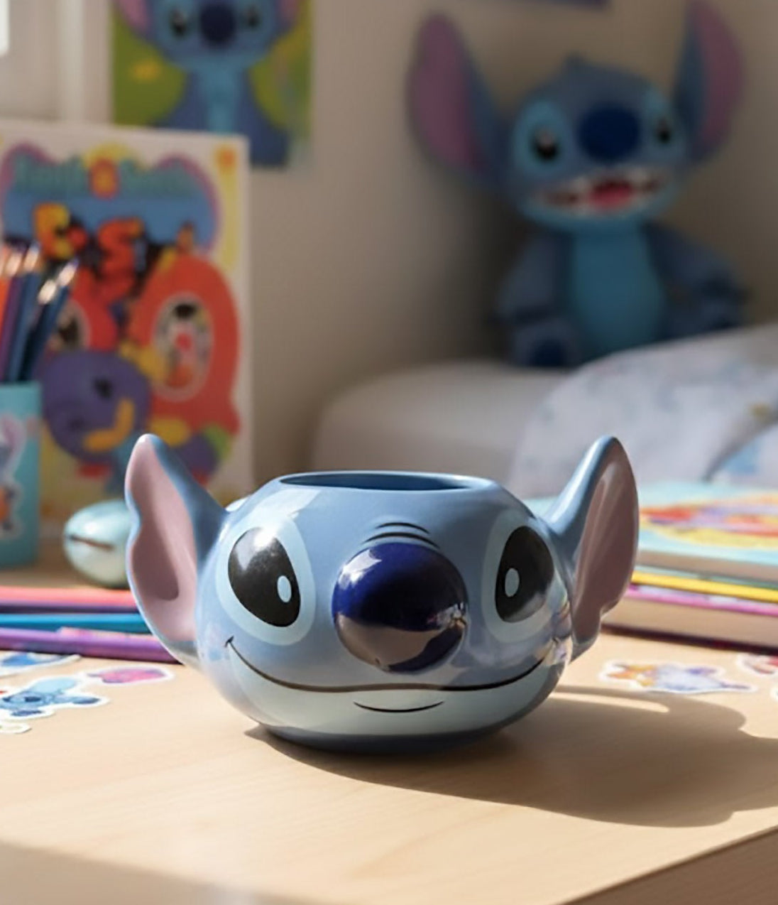 Taza de Stitch Sonriente en 3D - Tazas Lilo & Stitch