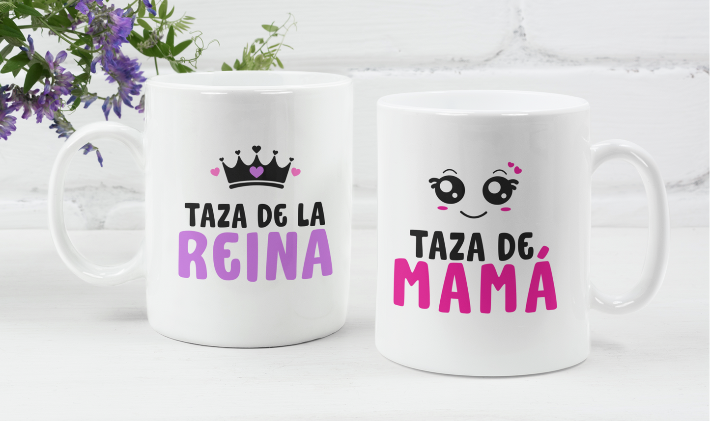 Taza de la Reina, Taza de Mamá | Tazas Día de la Madre - Tazas para Mamá - Blanca de 11 oz