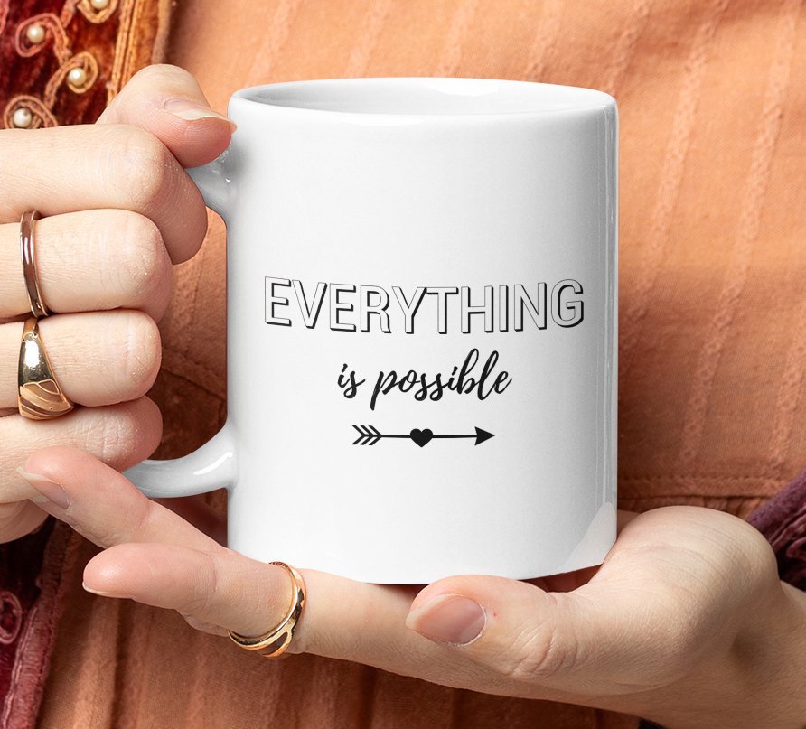 Taza Everything is Possible - Taza Frase Motivadora