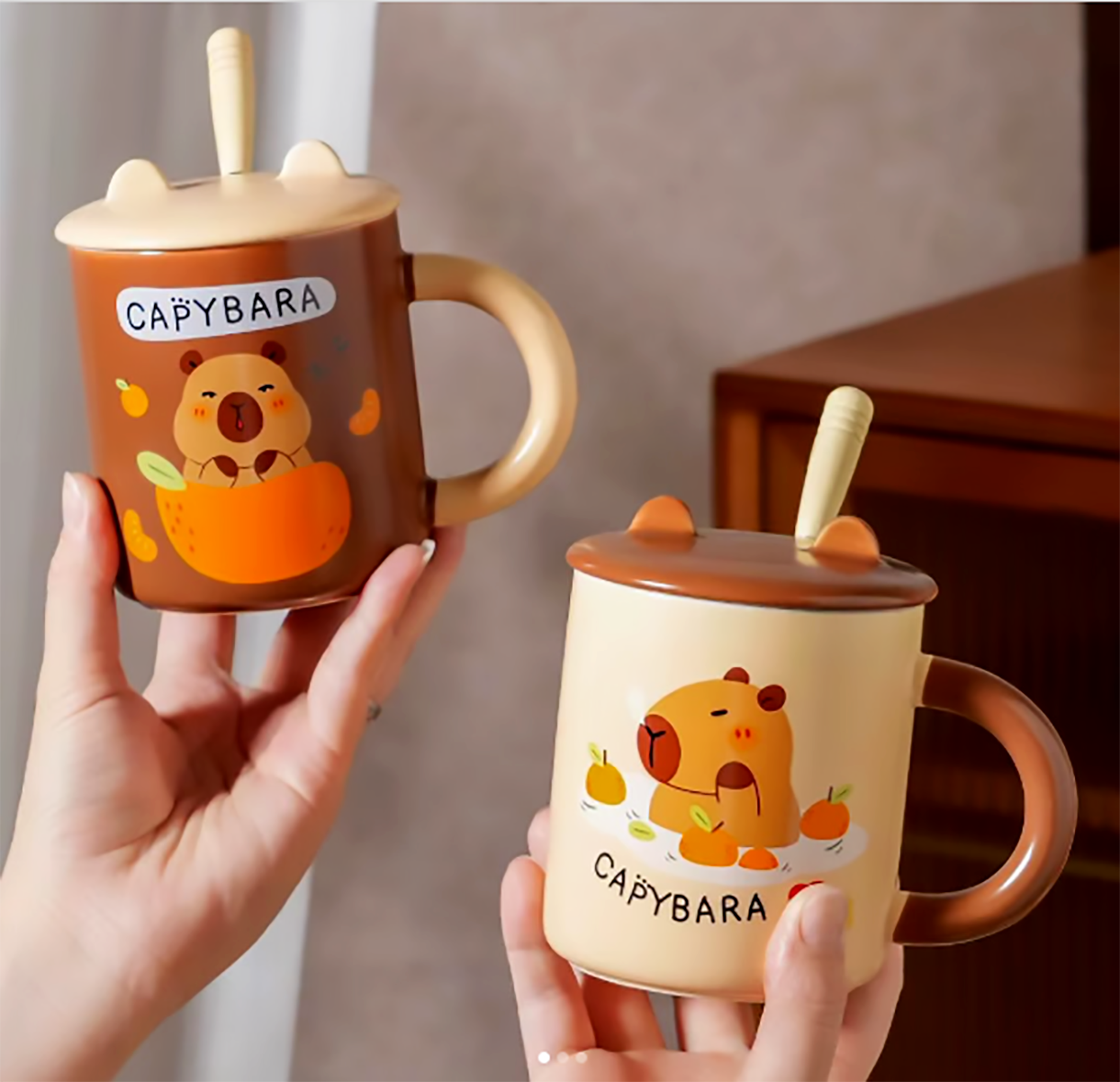 Tazas Capibara Kawaii - Tazas de Capibara - Tazas para Niños & Niñas 