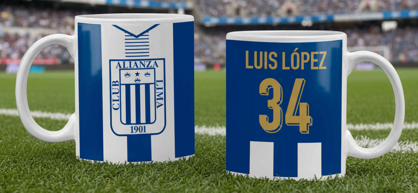 Taza Camiseta Alianza Lima con tu Nombre Blanca de 11 oz - Tazas Fútbol -  Tazas para Ellos - Tazas Alianza Lima