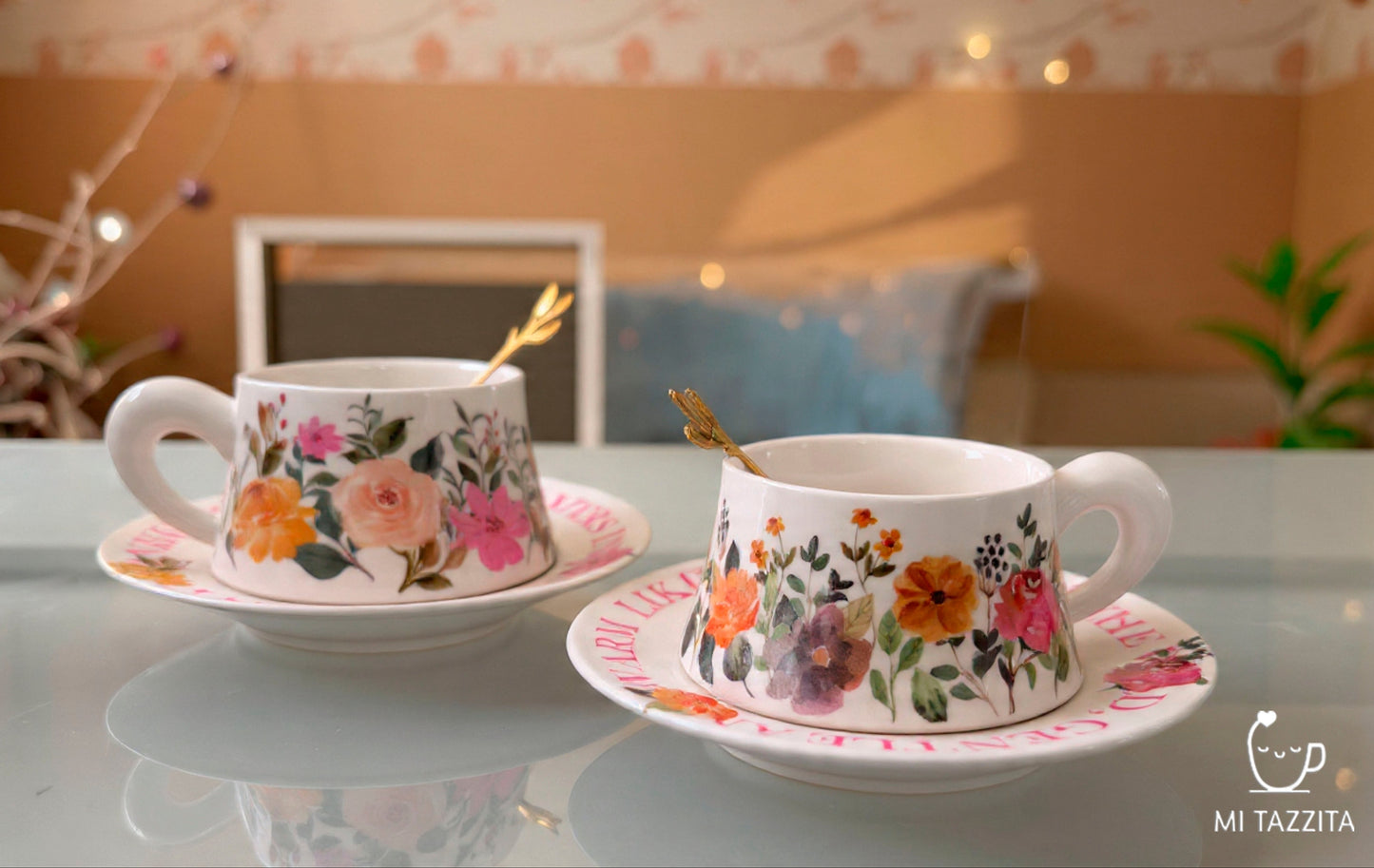 Taza con Diseño Floral - Tazas para Ellas