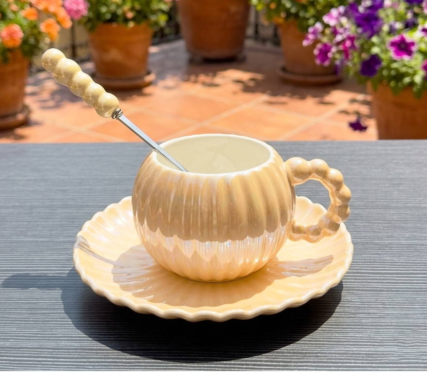 Taza Elegante Nácar Tornasolada | Tazas para Ellas 