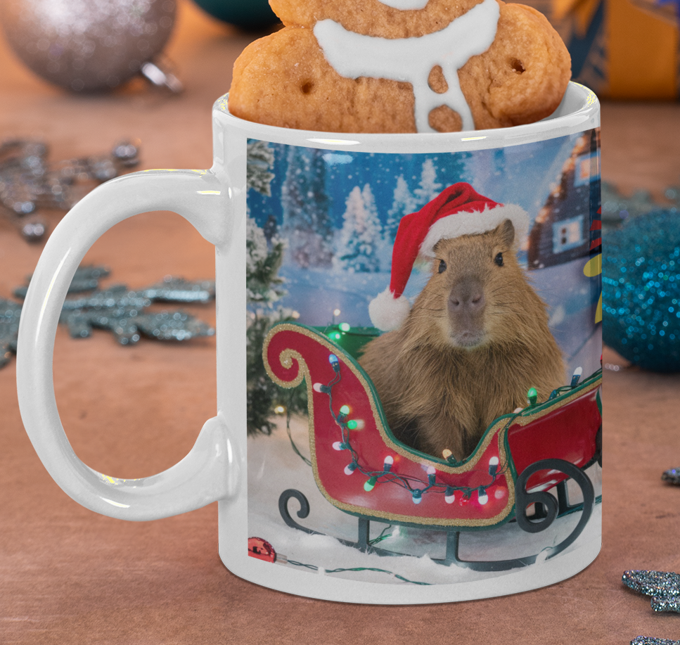 Taza Capibara Navidad