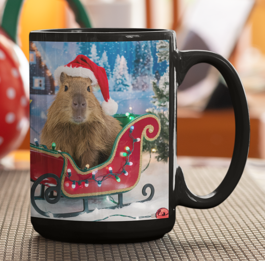 Taza Capibara Navidad  Taza Navidad Taza Navideña